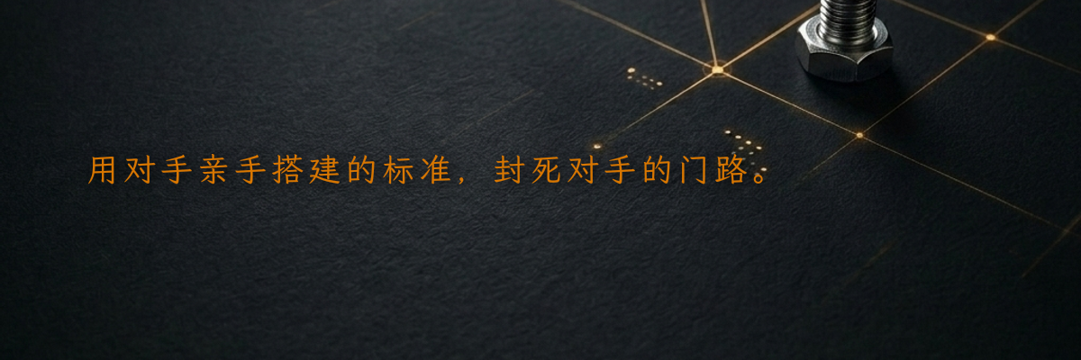 用对手亲手搭建的标准,封死对手的门路。