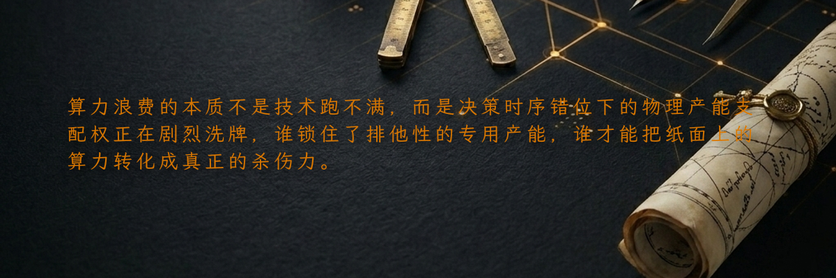 算力浪费的本质不是技术跑不满,而是决策时序错位下的物理产能支配权正在剧烈洗牌,谁锁住了排他性的专用产能,谁才能把纸面上的算力转化成真正的杀伤力。