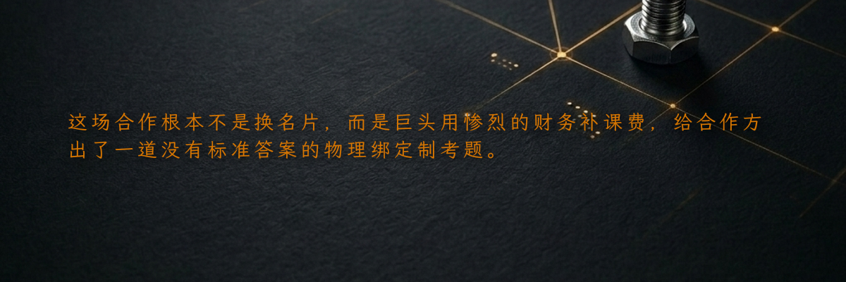 这场合作根本不是换名片,而是巨头用惨烈的财务补课费,给合作方出了一道没有标准答案的物理绑定制考题。