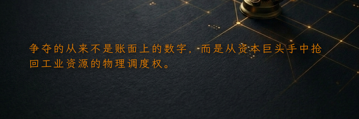 争夺的从来不是账面上的数字,而是从资本巨头手中抢回工业资源的物理调度权。