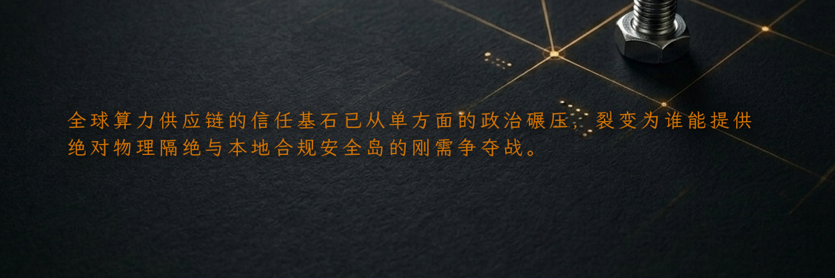 全球算力供应链的信任基石已从单方面的政治碾压,裂变为谁能提供绝对物理隔绝与本地合规安全岛的刚需争夺战。