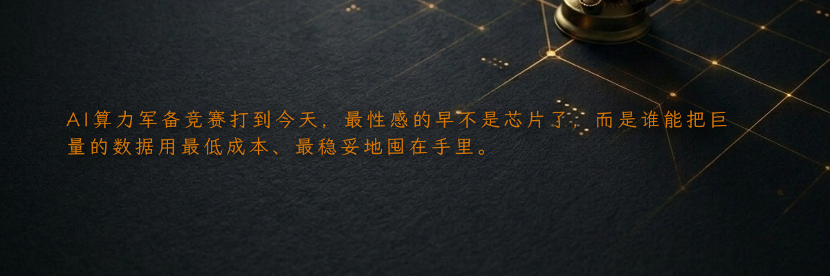 AI算力军备竞赛打到今天,最性感的早不是芯片了,而是谁能把巨量的数据用最低成本、最稳妥地囤在手里。