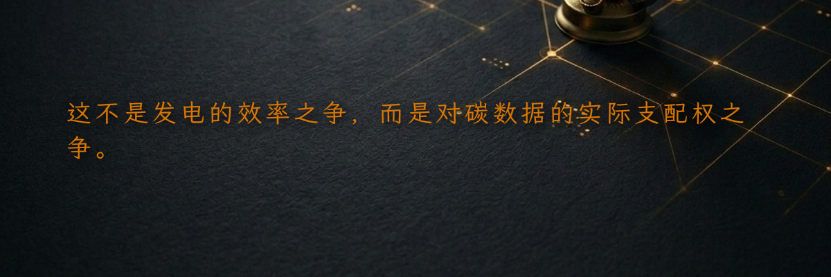 这不是发电的效率之争,而是对碳数据的实际支配权之争。