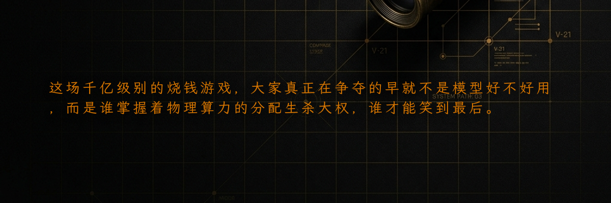 这场千亿级别的烧钱游戏,大家真正在争夺的早就不是模型好不好用,而是谁掌握着物理算力的分配生杀大权,谁才能笑到最后。