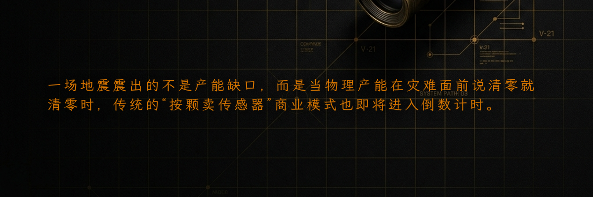 一场地震震出的不是产能缺口,而是当物理产能在灾难面前说清零就清零时,传统的“按颗卖传感器”商业模式也即将进入倒数计时。