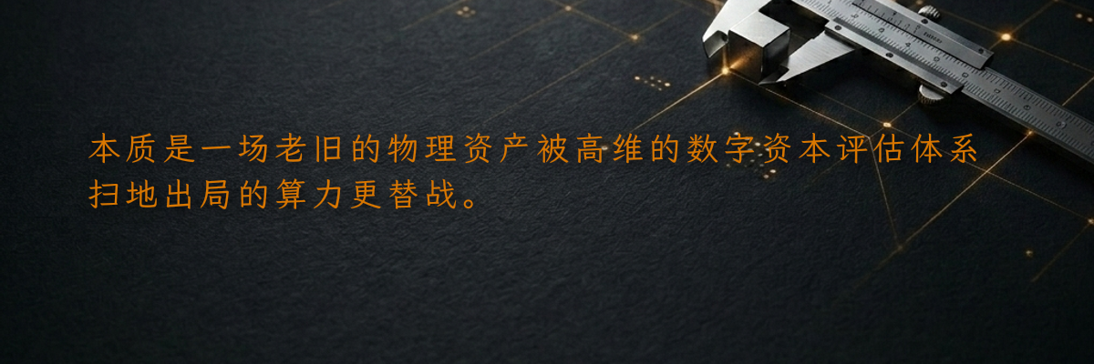 本质是一场老旧的物理资产被高维的数字资本评估体系扫地出局的算力更替战。