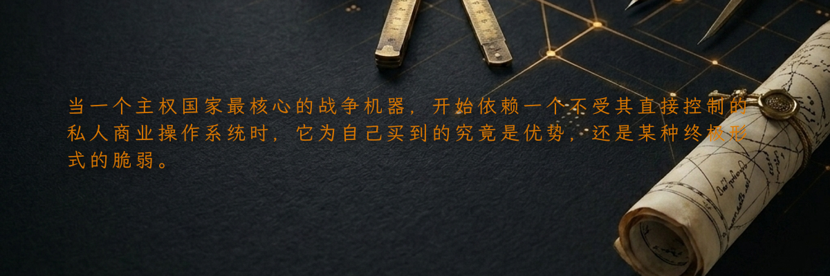 当一个主权国家最核心的战争机器,开始依赖一个不受其直接控制的私人商业操作系统时,它为自己买到的究竟是优势,还是某种终极形式的脆弱。