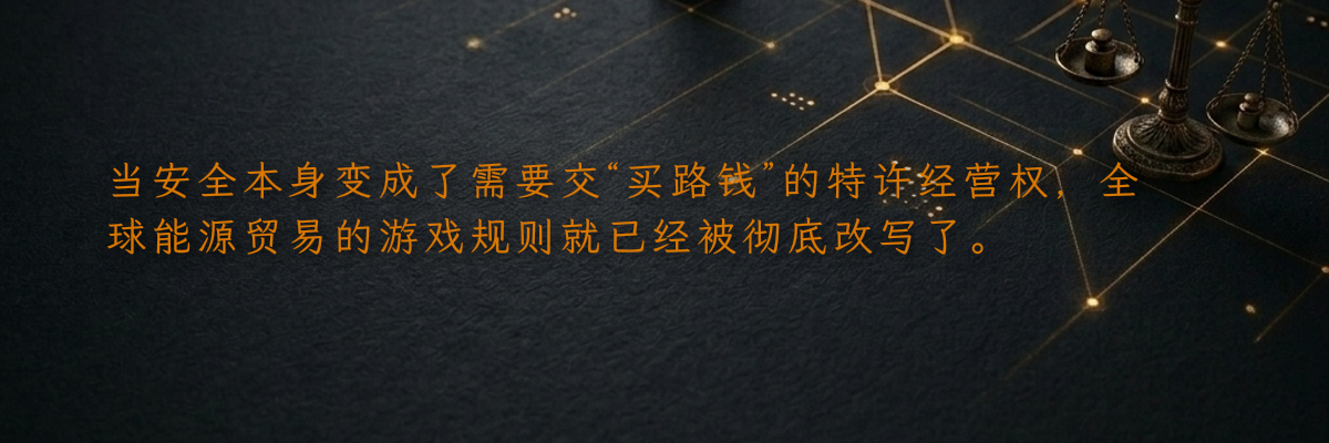 当安全本身变成了需要交“买路钱”的特许经营权,全球能源贸易的游戏规则就已经被彻底改写了。
