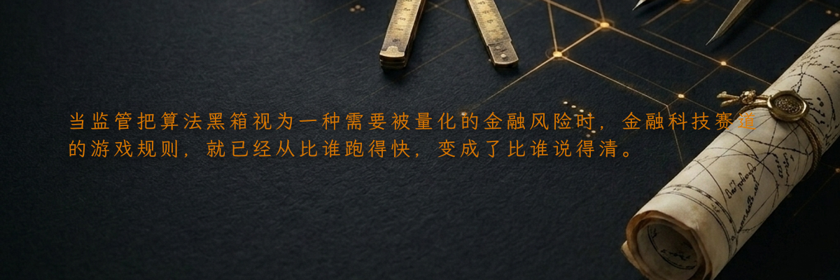 当监管把算法黑箱视为一种需要被量化的金融风险时,金融科技赛道的游戏规则,就已经从比谁跑得快,变成了比谁说得清。
