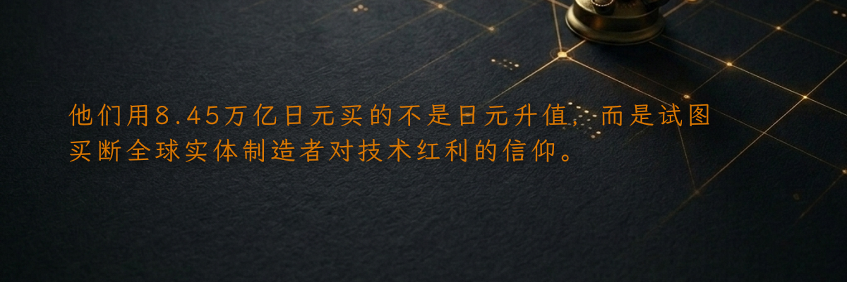 他们用8.45万亿日元买的不是日元升值,而是试图买断全球实体制造者对技术红利的信仰。