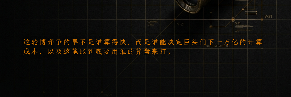 这轮博弈争的早不是谁算得快,而是谁能决定巨头们下一万亿的计算成本,以及这笔账到底要用谁的算盘来打。