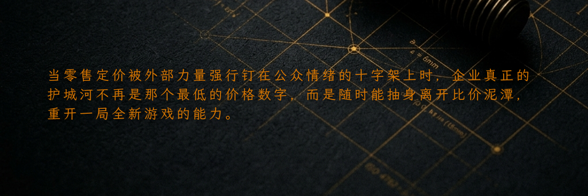 当零售定价被外部力量强行钉在公众情绪的十字架上时,企业真正的护城河不再是那个最低的价格数字,而是随时能抽身离开比价泥潭,重开一局全新游戏的能力。