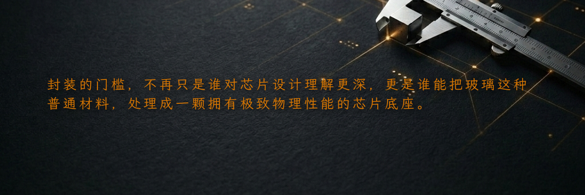 封装的门槛,不再只是谁对芯片设计理解更深,更是谁能把玻璃这种普通材料,处理成一颗拥有极致物理性能的芯片底座。
