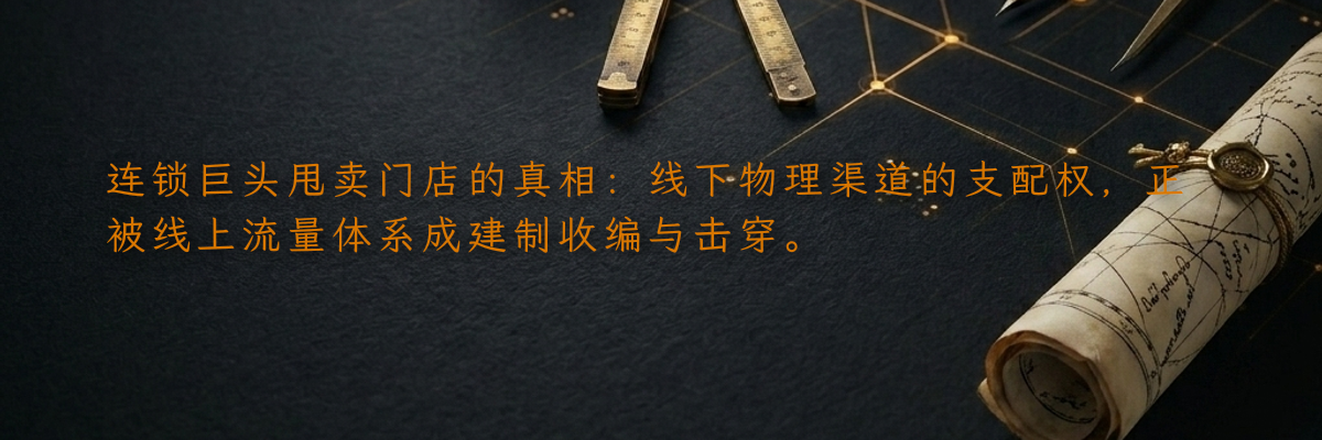 连锁巨头甩卖门店的真相:线下物理渠道的支配权,正被线上流量体系成建制收编与击穿。