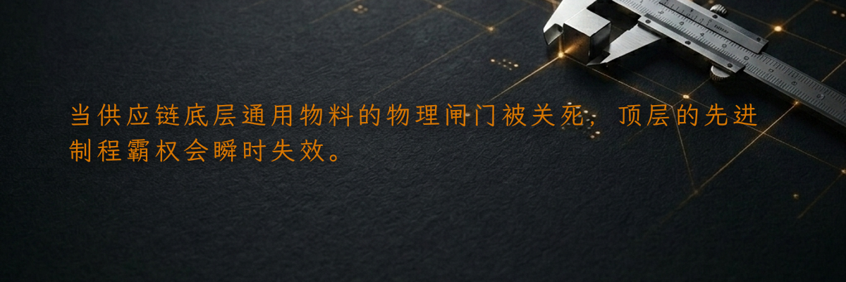 当供应链底层通用物料的物理闸门被关死,顶层的先进制程霸权会瞬时失效。