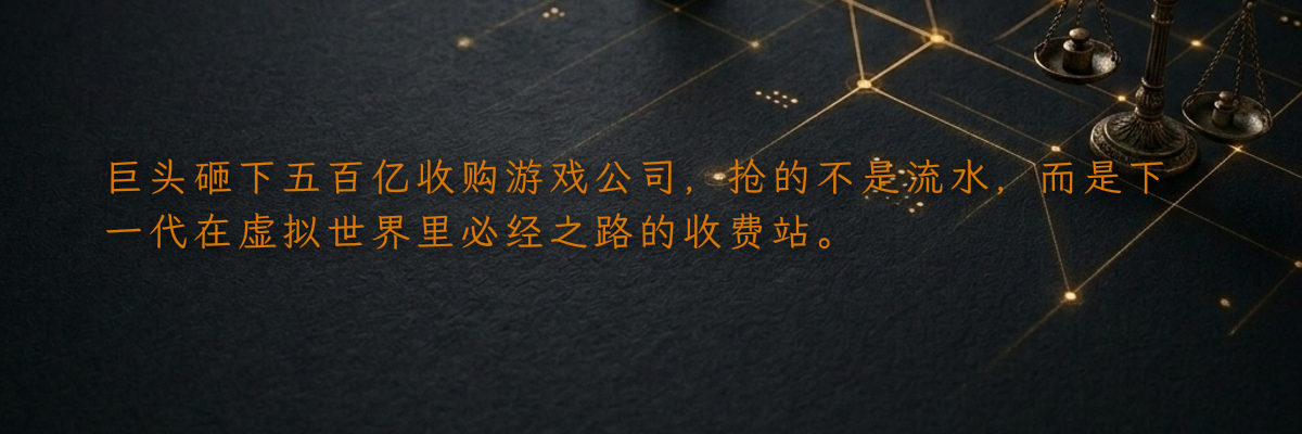 巨头砸下五百亿收购游戏公司,抢的不是流水,而是下一代在虚拟世界里必经之路的收费站。
