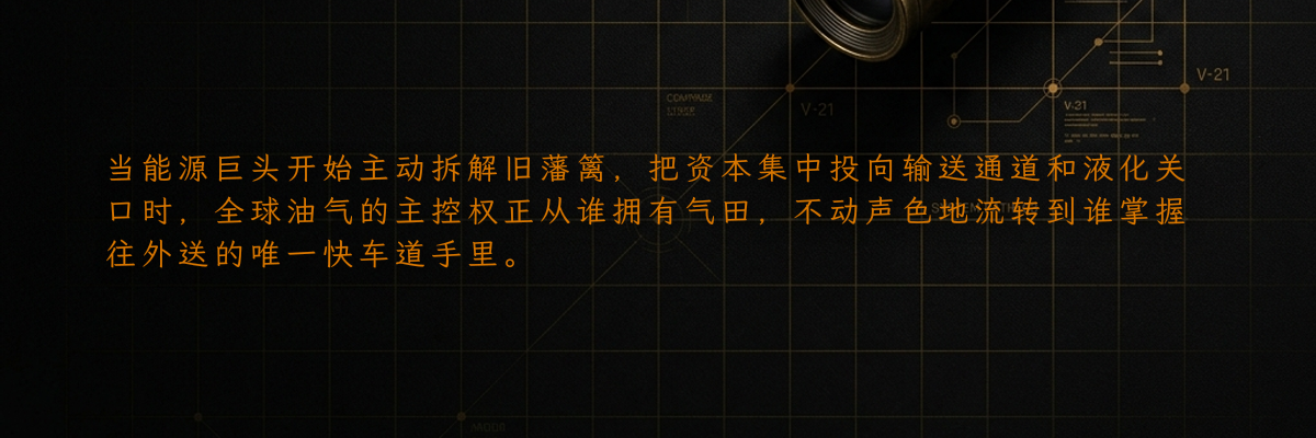 当能源巨头开始主动拆解旧藩篱,把资本集中投向输送通道和液化关口时,全球油气的主控权正从谁拥有气田,不动声色地流转到谁掌握往外送的唯一快车道手里。