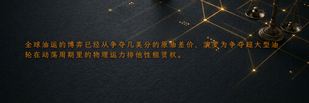 全球油运的博弈已经从争夺几美分的原油差价,演变为争夺超大型油轮在动荡周期里的物理运力排他性租赁权。