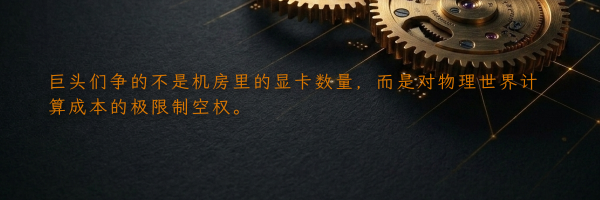 巨头们争的不是机房里的显卡数量,而是对物理世界计算成本的极限制空权。