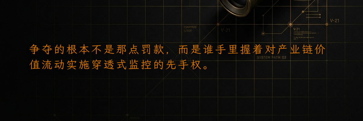 争夺的根本不是那点罚款,而是谁手里握着对产业链价值流动实施穿透式监控的先手权。