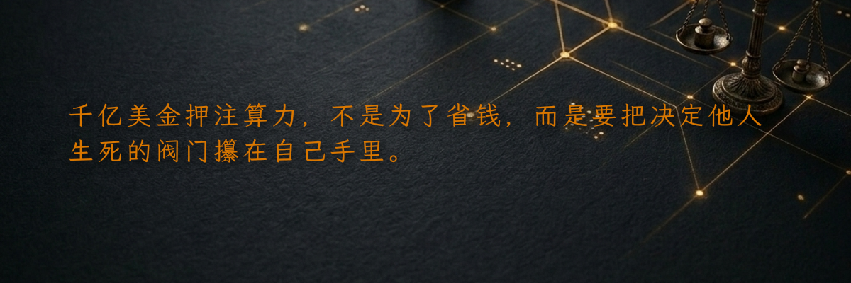 千亿美金押注算力,不是为了省钱,而是要把决定他人生死的阀门攥在自己手里。