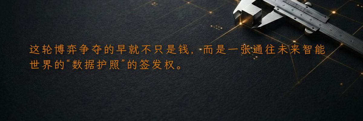 这轮博弈争夺的早就不只是钱,而是一张通往未来智能世界的“数据护照”的签发权。