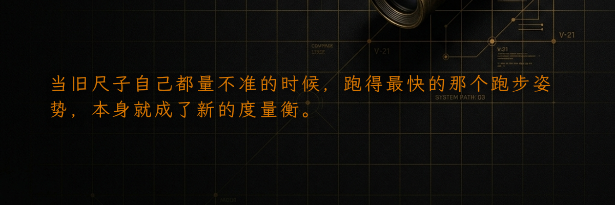 当旧尺子自己都量不准的时候,跑得最快的那个跑步姿势,本身就成了新的度量衡。