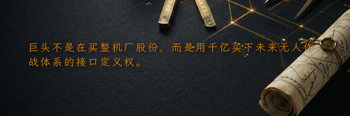 巨头不是在买整机厂股份,而是用千亿买下未来无人作战体系的接口定义权。