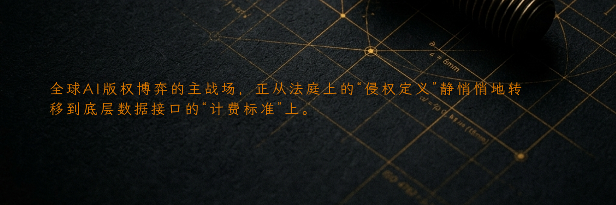全球AI版权博弈的主战场,正从法庭上的“侵权定义”静悄悄地转移到底层数据接口的“计费标准”上。