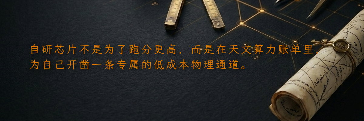 自研芯片不是为了跑分更高,而是在天文算力账单里,为自己开凿一条专属的低成本物理通道。