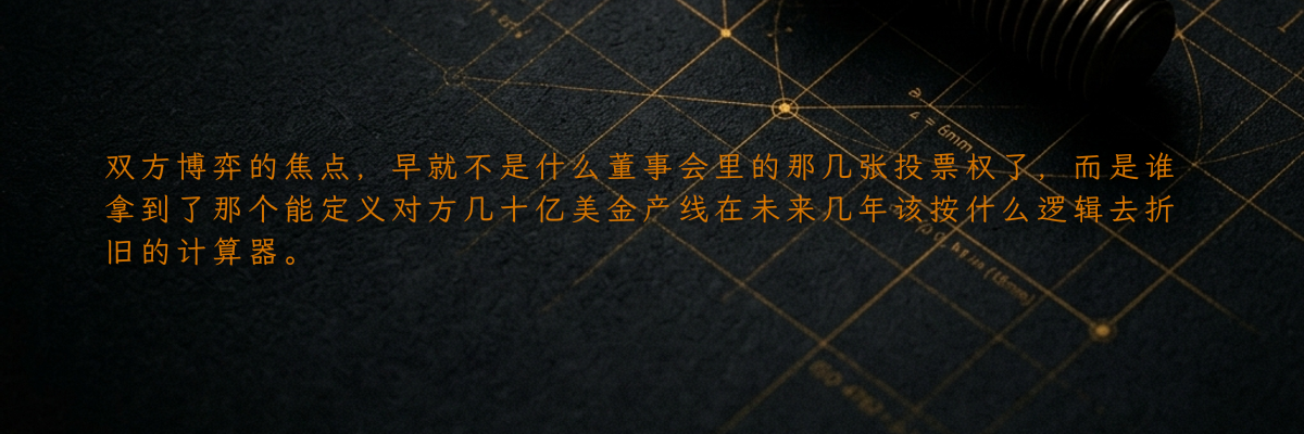 双方博弈的焦点,早就不是什么董事会里的那几张投票权了,而是谁拿到了那个能定义对方几十亿美金产线在未来几年该按什么逻辑去折旧的计算器。