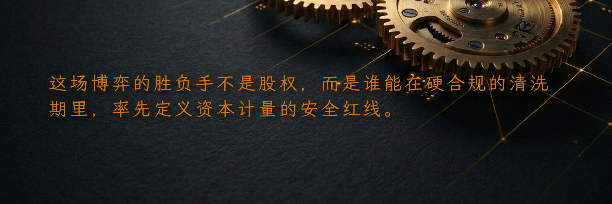 这场博弈的胜负手不是股权,而是谁能在硬合规的清洗期里,率先定义资本计量的安全红线。