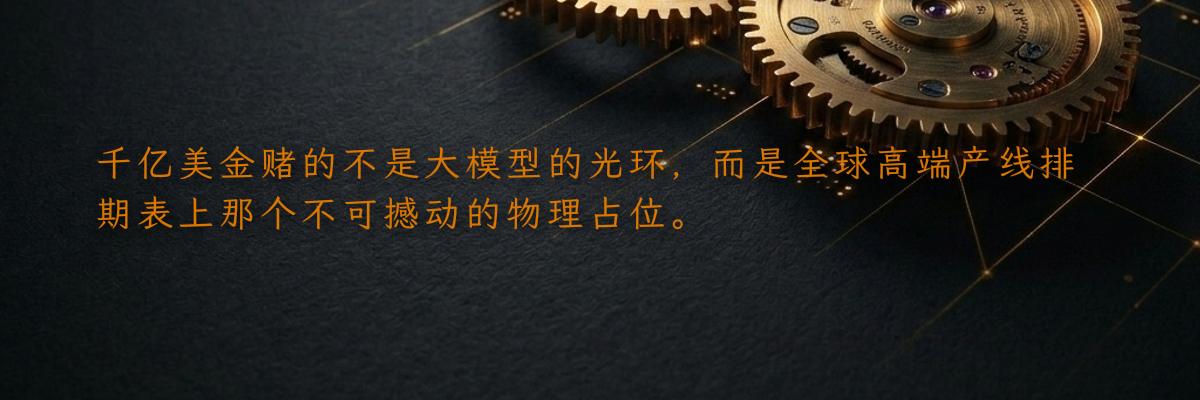 千亿美金赌的不是大模型的光环,而是全球高端产线排期表上那个不可撼动的物理占位。