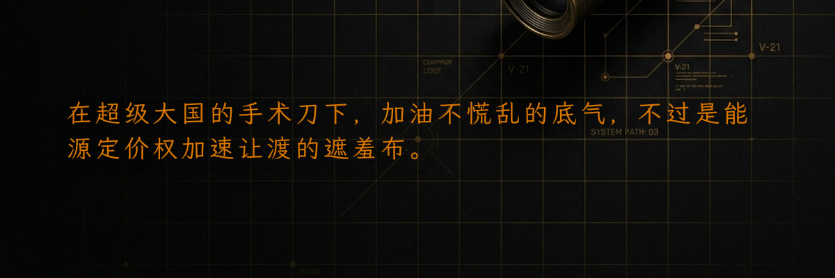 在超级大国的手术刀下,加油不慌乱的底气,不过是能源定价权加速让渡的遮羞布。