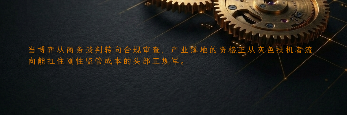 当博弈从商务谈判转向合规审查,产业落地的资格正从灰色投机者流向能扛住刚性监管成本的头部正规军。
