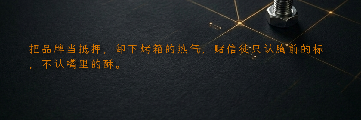 把品牌当抵押,卸下烤箱的热气,赌信徒只认胸前的标,不认嘴里的酥。