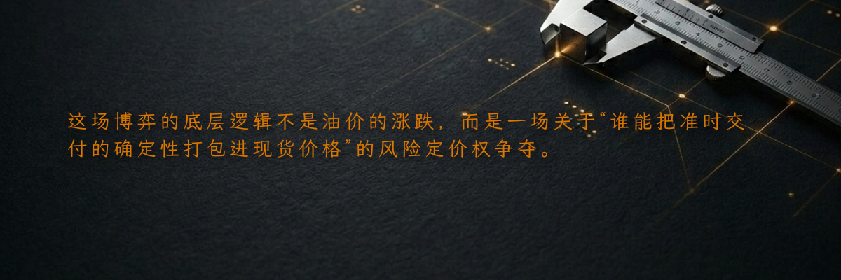 这场博弈的底层逻辑不是油价的涨跌,而是一场关于“谁能把准时交付的确定性打包进现货价格”的风险定价权争夺。