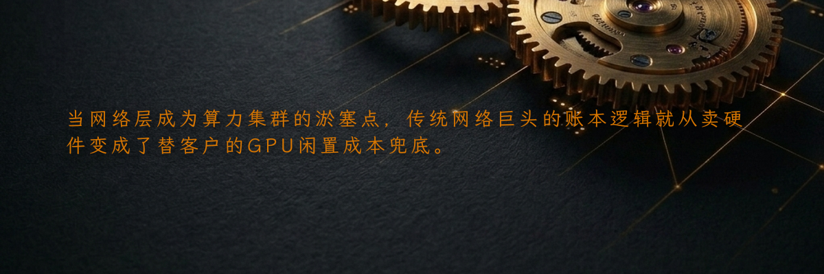 当网络层成为算力集群的淤塞点,传统网络巨头的账本逻辑就从卖硬件变成了替客户的GPU闲置成本兜底。