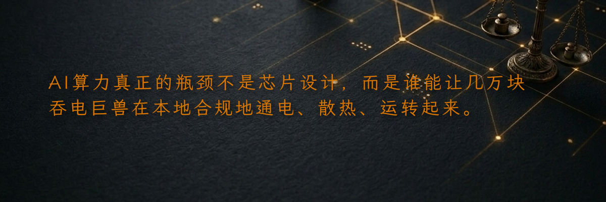 AI算力真正的瓶颈不是芯片设计,而是谁能让几万块吞电巨兽在本地合规地通电、散热、运转起来。