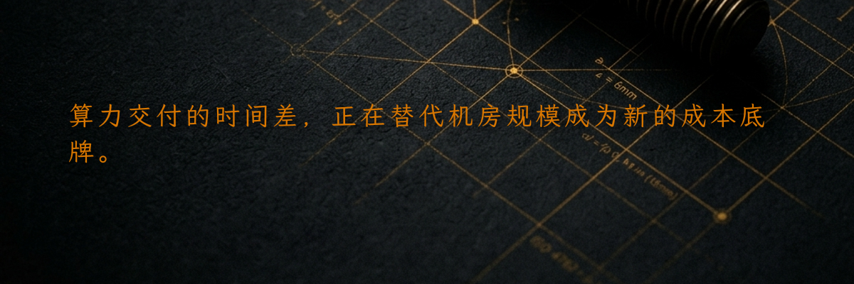 算力交付的时间差,正在替代机房规模成为新的成本底牌。