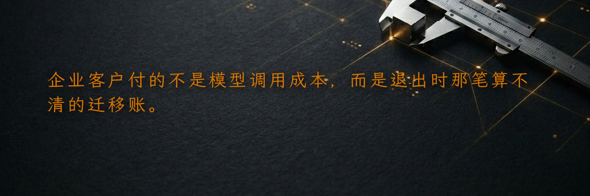 企业客户付的不是模型调用成本,而是退出时那笔算不清的迁移账。