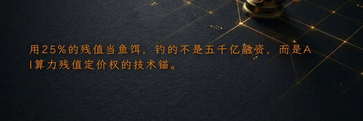 用25%的残值当鱼饵,钓的不是五千亿融资,而是AI算力残值定价权的技术锚。