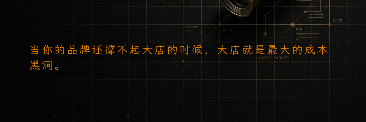 当你的品牌还撑不起大店的时候,大店就是最大的成本黑洞。