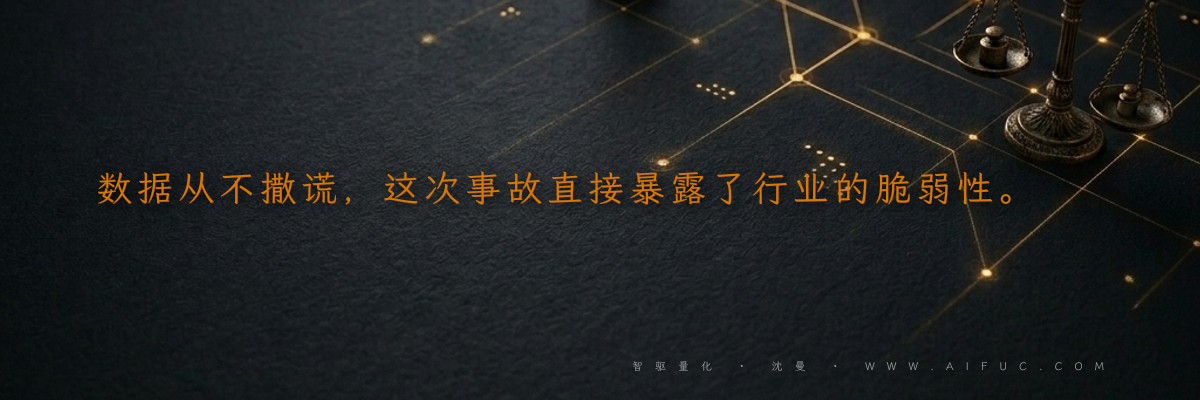 数据从不撒谎,这次事故直接暴露了行业的脆弱性。